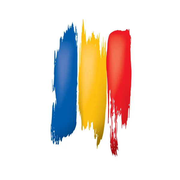 Bandera de Chad, ilustración vectorial sobre fondo blanco — Vector de stock