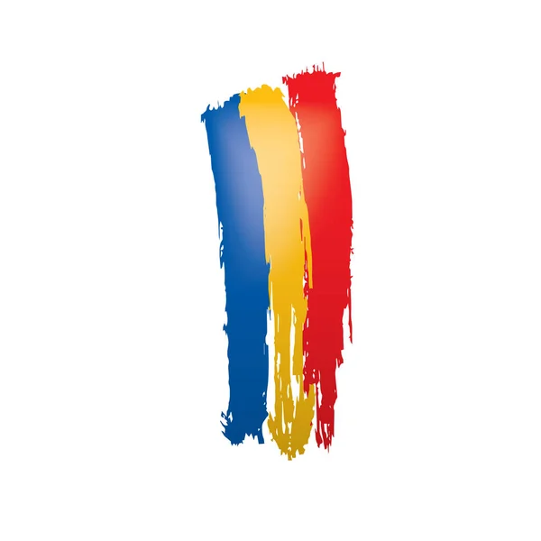 Σημαία του Τσαντ, εικονογράφηση διάνυσμα σε λευκό φόντο — Διανυσματικό Αρχείο