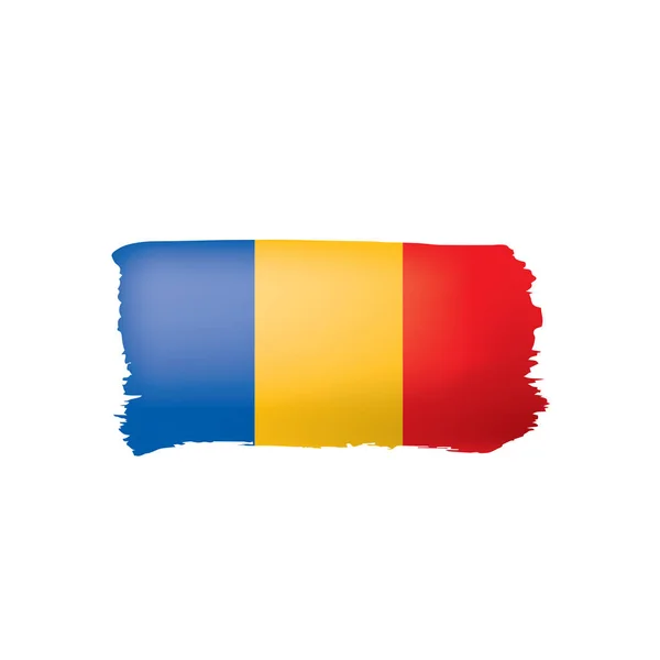 Bandiera ciad, illustrazione vettoriale su sfondo bianco — Vettoriale Stock