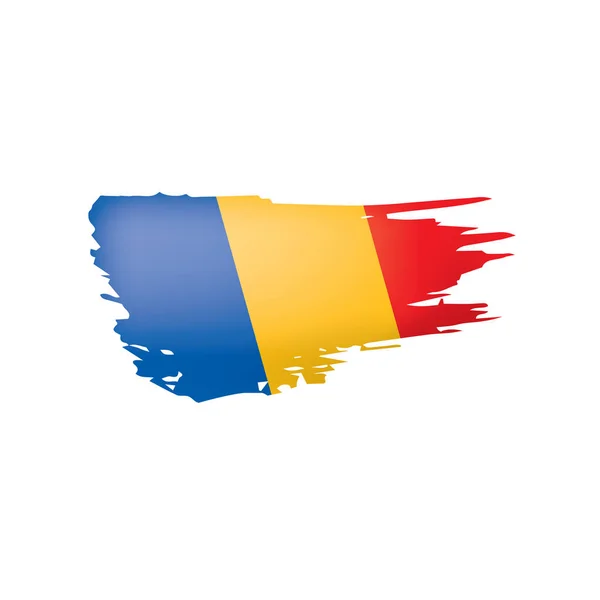 チャドの国旗は、白の背景にベクトル画像 — ストックベクタ
