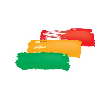 Bolivya bayrak, beyaz bir arka plan üzerinde vektör çizim