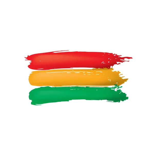 Bandera de Bolivia, ilustración vectorial sobre fondo blanco — Vector de stock