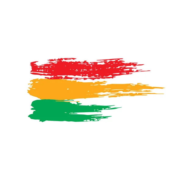 Drapeau Bolivie, illustration vectorielle sur fond blanc — Image vectorielle