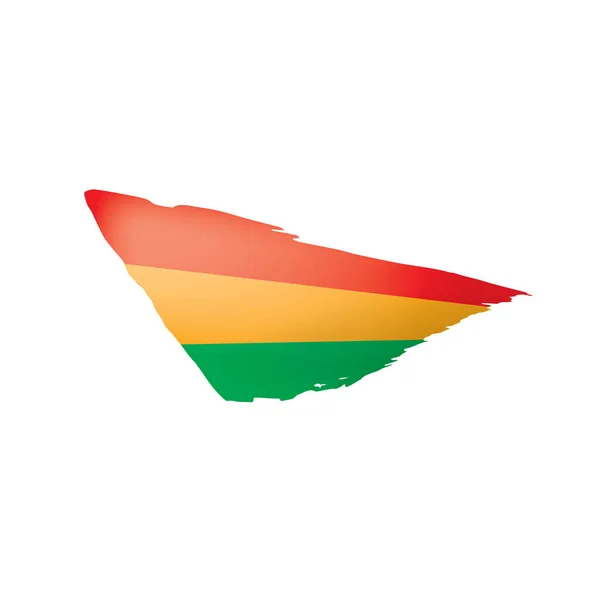 ボリビアの国旗は、白の背景にベクトル画像 — ストックベクタ