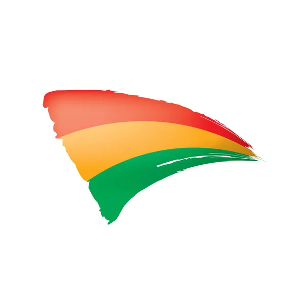 ボリビアの国旗は、白の背景にベクトル画像 — ストックベクタ