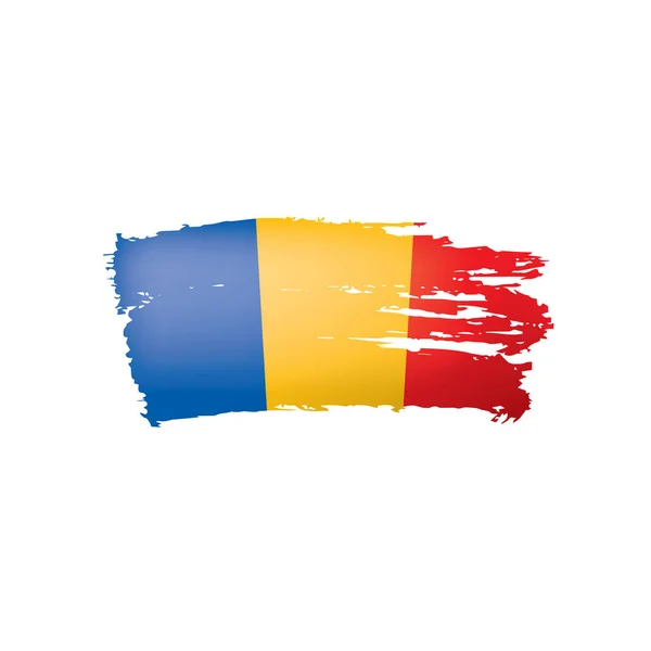Bandera de Chad, ilustración vectorial sobre fondo blanco — Vector de stock