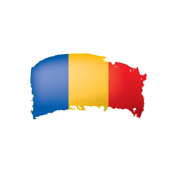 Bandera de Chad, ilustración vectorial sobre fondo blanco — Archivo Imágenes Vectoriales