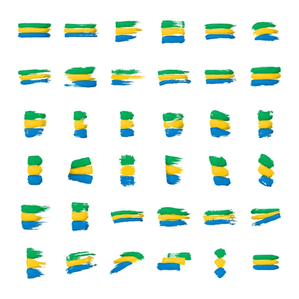 Flaga Gabonu, ilustracja wektora na białym tle — Wektor stockowy