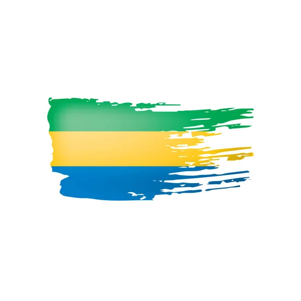 Gabon flag, vector illustration on a white background — Stock Vector
