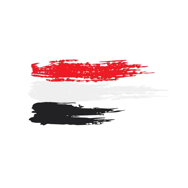 Прапор Ємену, векторний малюнок на білому тлі — стоковий вектор