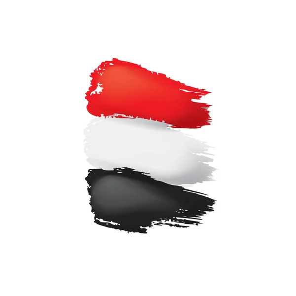 Yemeni flag, vector illustration on the white background — 스톡 벡터