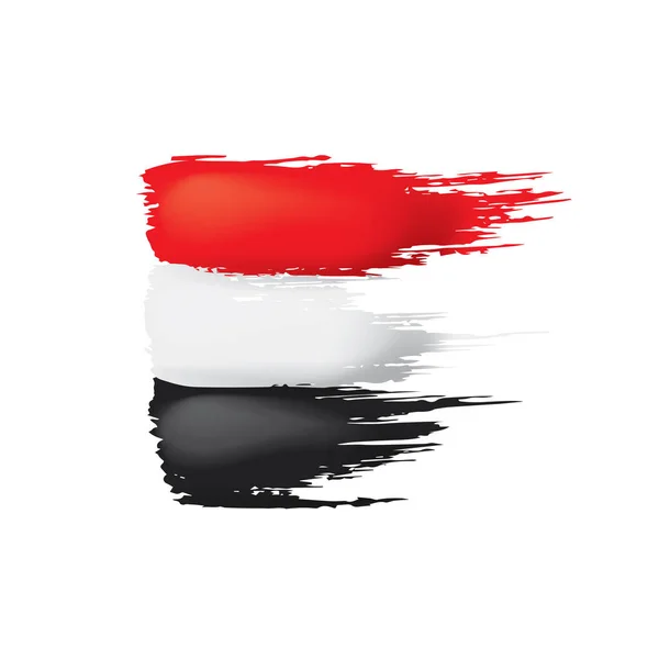 Yemeni flag, vector illustration on the white background — 스톡 벡터