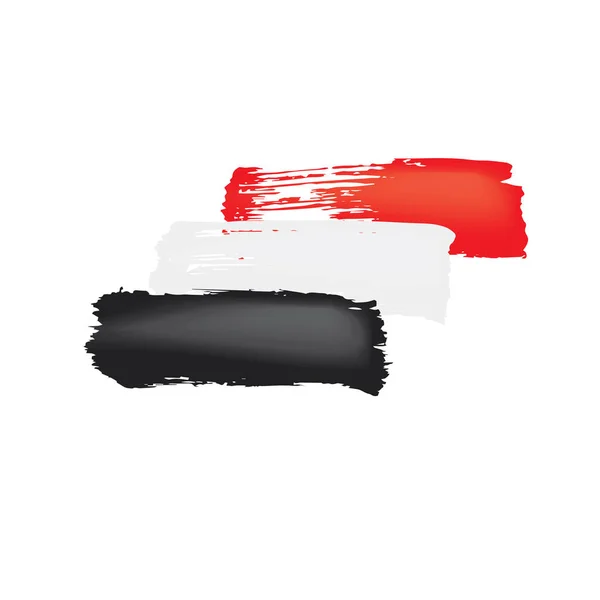 Jemenitische vlag, vectorillustratie op een witte achtergrond — Stockvector