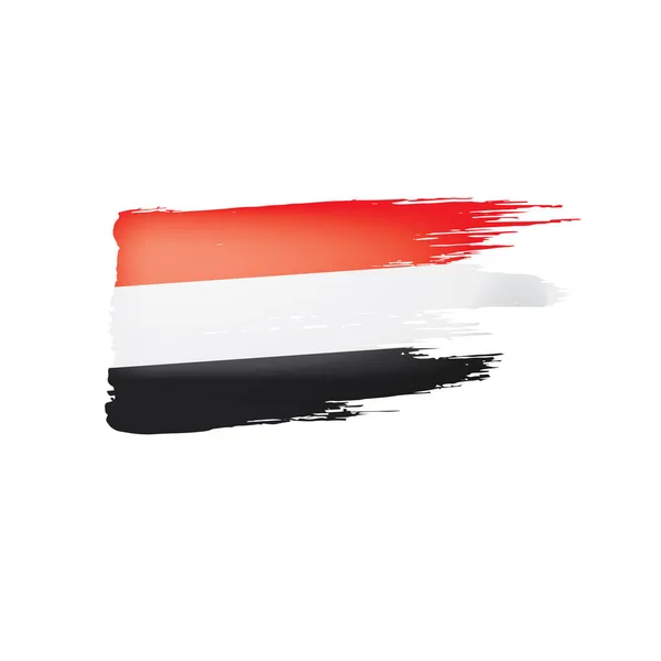 Yemeni flag, vector illustration on the white background — 스톡 벡터