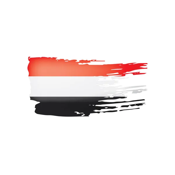 Bandeira iemenita, ilustração vetorial sobre fundo branco —  Vetores de Stock