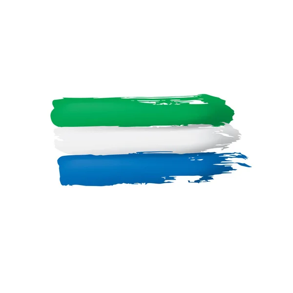 Sierra Leone vlag, vector illustratie op een witte achtergrond — Stockvector