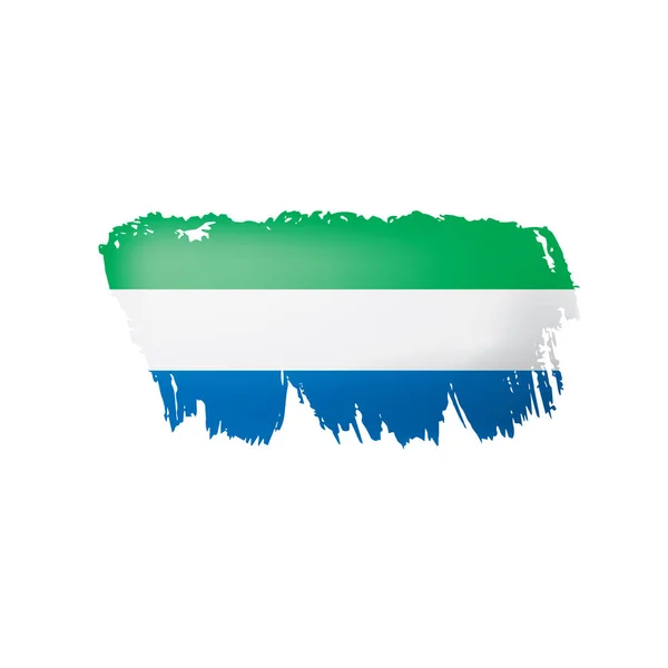 Drapeau Sierra Leone, illustration vectorielle sur fond blanc — Image vectorielle