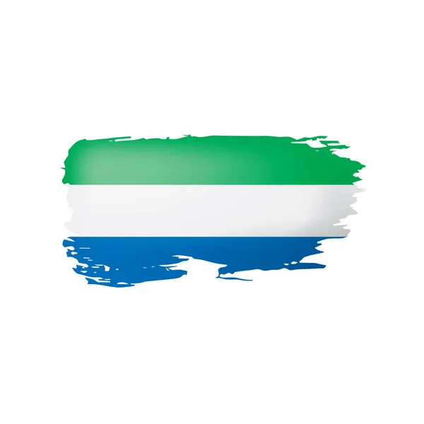 Drapeau Sierra Leone, illustration vectorielle sur fond blanc — Image vectorielle