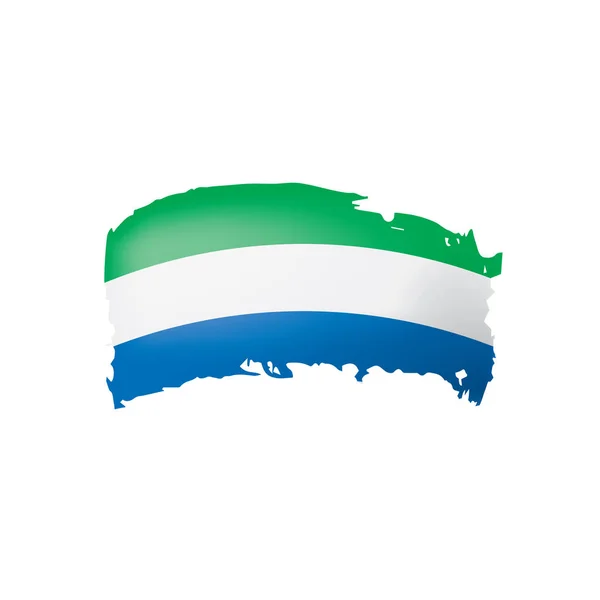 Drapeau Sierra Leone, illustration vectorielle sur fond blanc — Image vectorielle