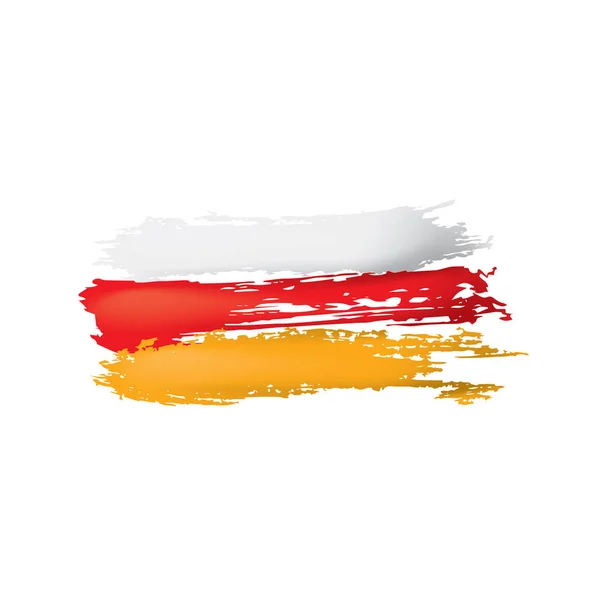 South Ossetia flag, vector illustration on a white background — Stock Vector