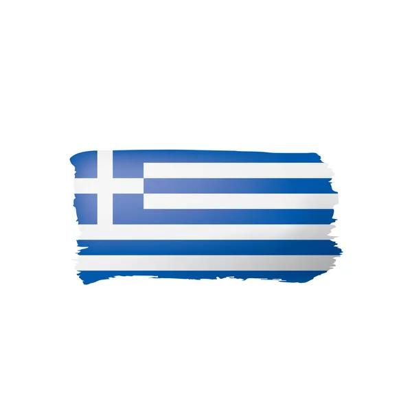 Görögország lobogója, egy fehér háttér vektor illusztráció — Stock Vector