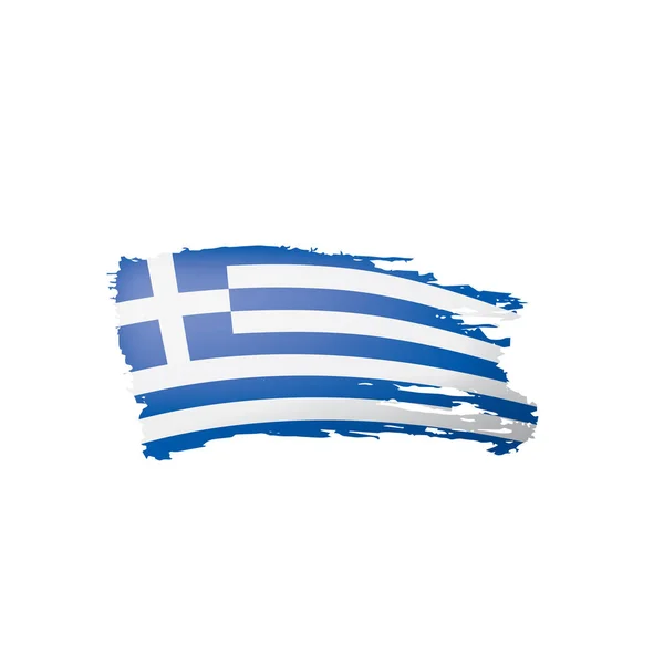 Griechische Flagge, Vektorabbildung auf weißem Hintergrund — Stockvektor