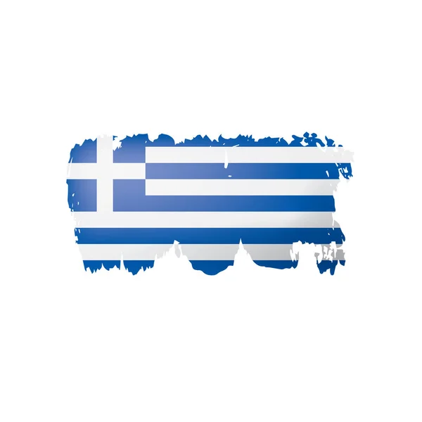 Vlag van Griekenland, vectorillustratie op een witte achtergrond — Stockvector