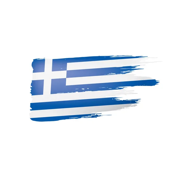 Drapeau Grèce, illustration vectorielle sur fond blanc — Image vectorielle