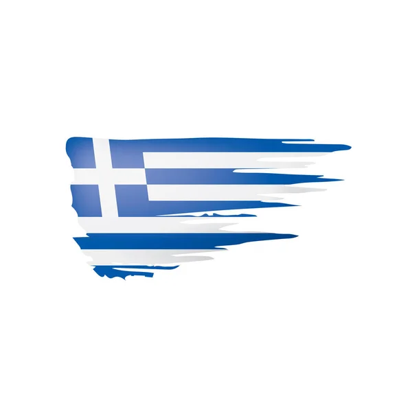 Drapeau Grèce Illustration Vectorielle Sur Fond Blanc — Image vectorielle