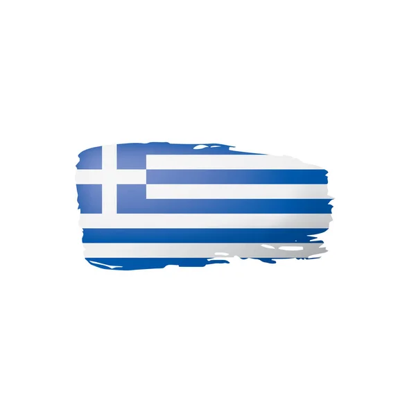 Řecko vlajka, vektorové ilustrace na bílém pozadí — Stockový vektor