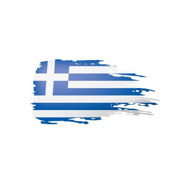 Флаг Греции, векторная иллюстрация на белом фоне — стоковый вектор