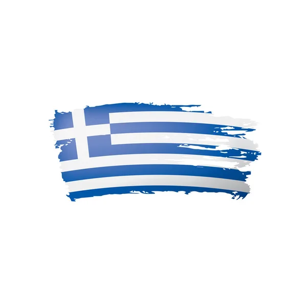 Griechische Flagge, Vektorabbildung auf weißem Hintergrund — Stockvektor