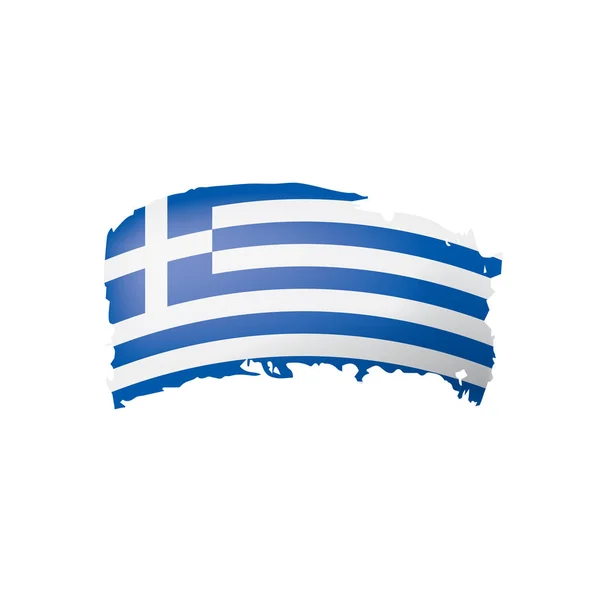 Griechische Flagge, Vektorabbildung auf weißem Hintergrund — Stockvektor
