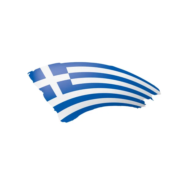 Flaga Grecji, wektor ilustracja na białym tle — Wektor stockowy