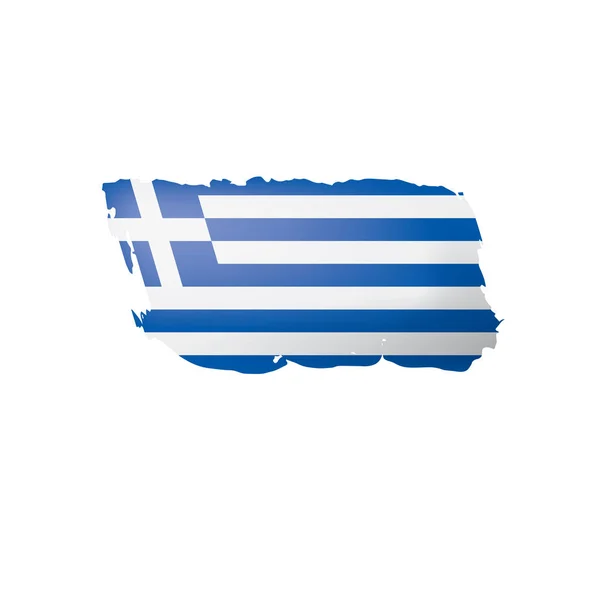 Bandera de Grecia, ilustración vectorial sobre fondo blanco — Archivo Imágenes Vectoriales