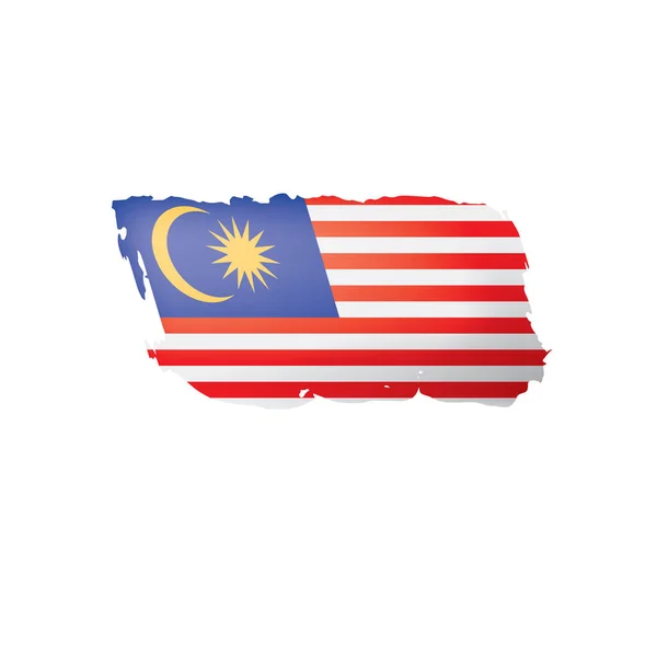 Bandeira da Malásia, ilustração vetorial sobre um fundo branco — Vetor de Stock