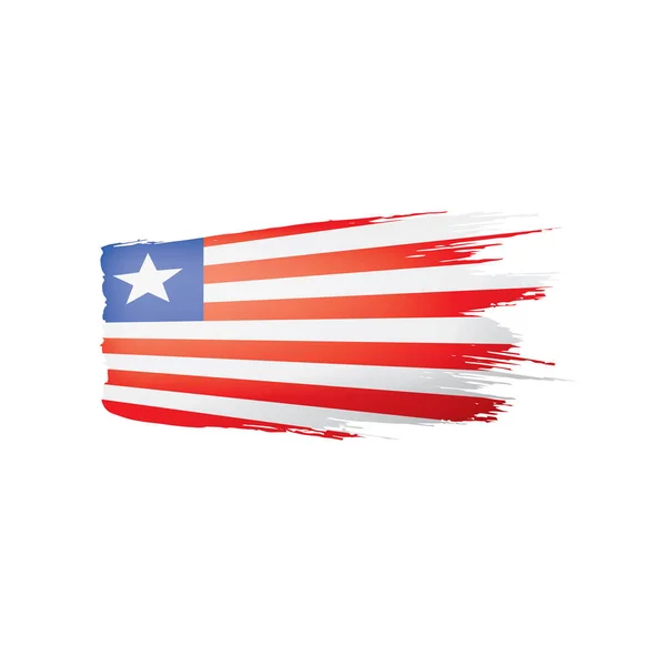Liberia Flagge, Vektorabbildung auf weißem Hintergrund — Stockvektor