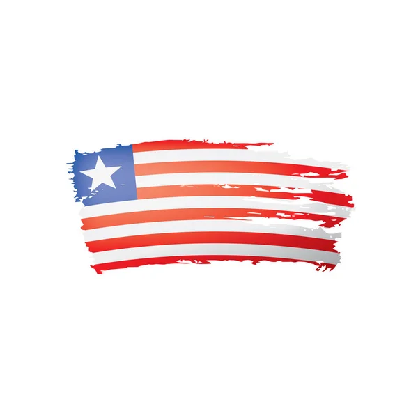 Liberia flag, vector illustration on a white background — Stock Vector