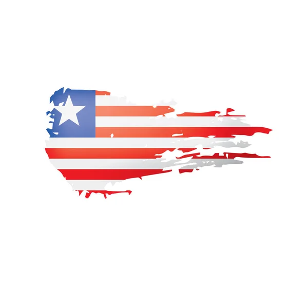 Bandera de Liberia, ilustración vectorial sobre fondo blanco — Archivo Imágenes Vectoriales