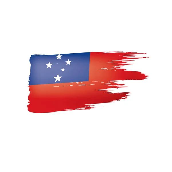 Bandera de Samoa, ilustración vectorial sobre fondo blanco — Archivo Imágenes Vectoriales