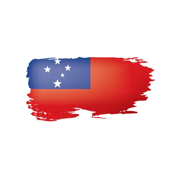 Samoa-Flagge, Vektorabbildung auf weißem Hintergrund — Stockvektor