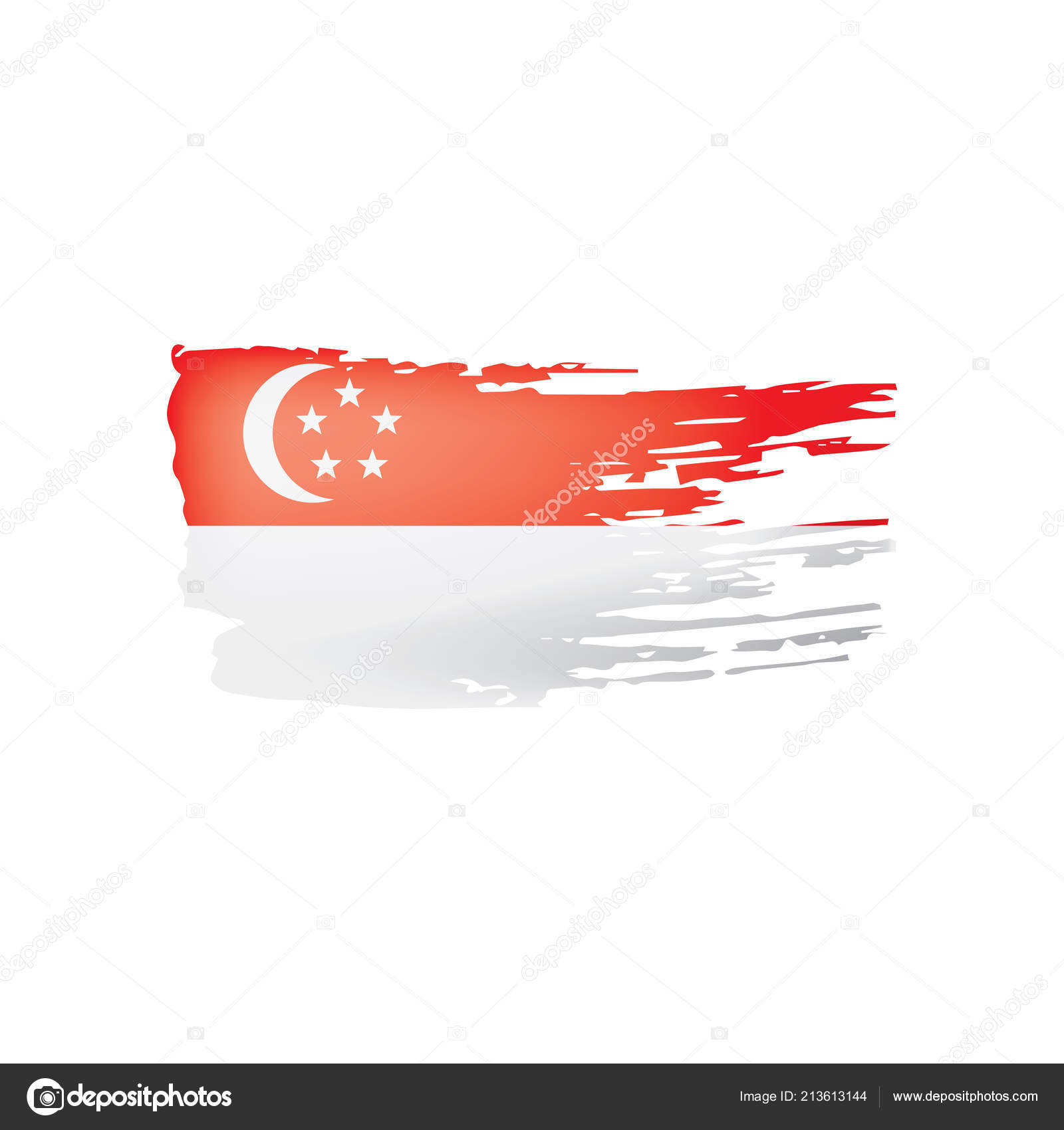 Download 新加坡国旗, 白色背景上的矢量插图 — 图库矢量图像© artbutenkov #213613144