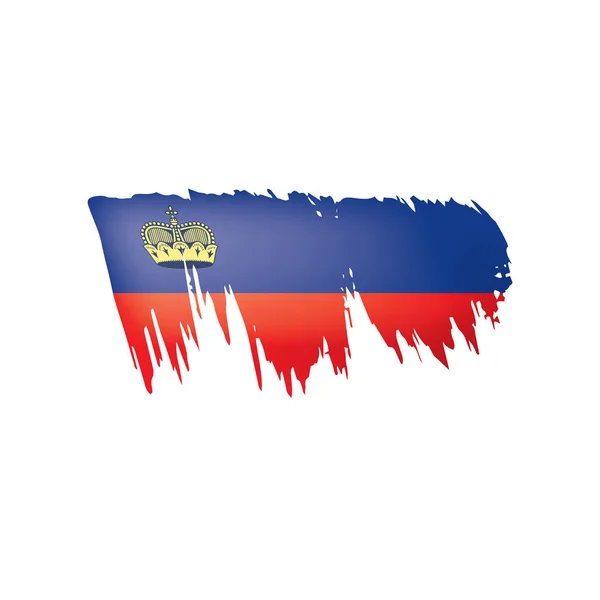 Bandera de liechtenstein, ilustración vectorial sobre fondo blanco — Vector de stock