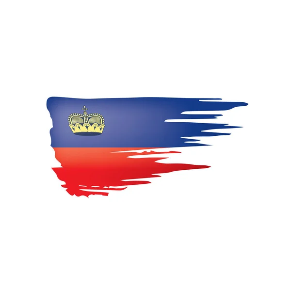 Liechtenstein flag, vector illustration on a white background — Stock Vector