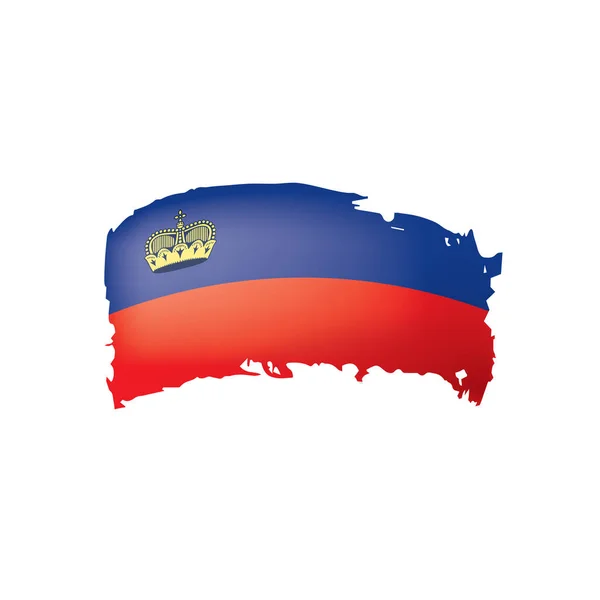 Bandera de liechtenstein, ilustración vectorial sobre fondo blanco — Vector de stock