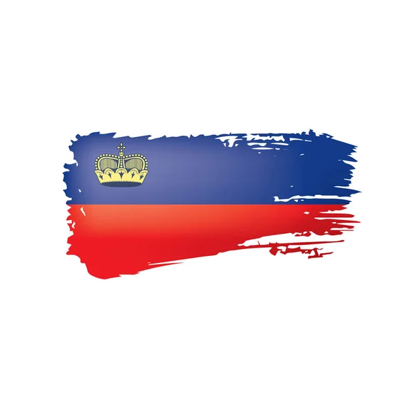 Liechtenstein vlag, vector illustratie op een witte achtergrond — Stockvector
