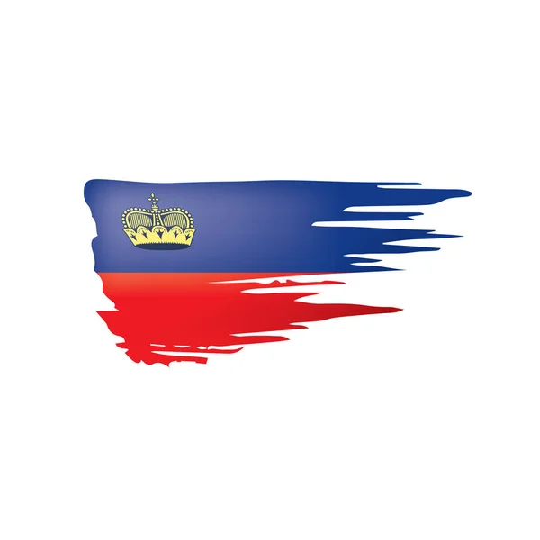 Bandera de liechtenstein, ilustración vectorial sobre fondo blanco — Vector de stock