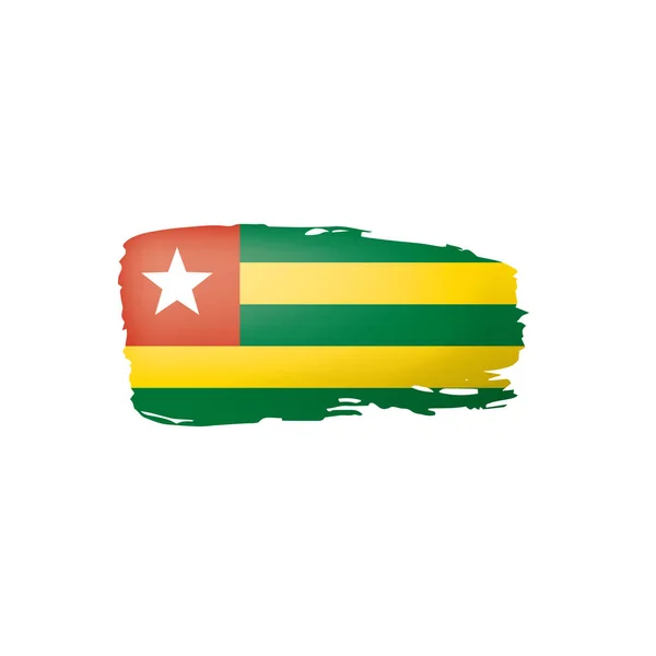 Togo flag, vector illustration on a white background — Stock Vector