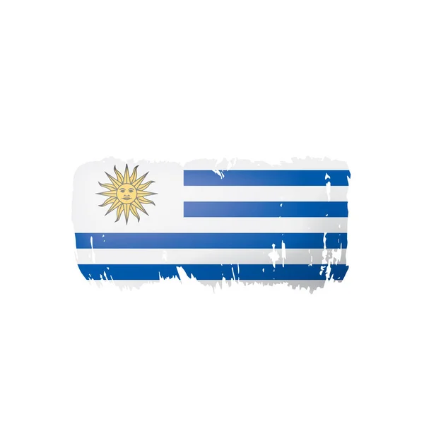 Bandera de Uruguay, ilustración vectorial sobre fondo blanco — Vector de stock