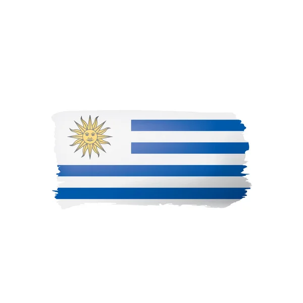 Bandera de Uruguay, ilustración vectorial sobre fondo blanco — Vector de stock